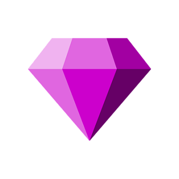 logo: un diamant magenta