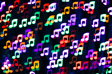music notes different colors